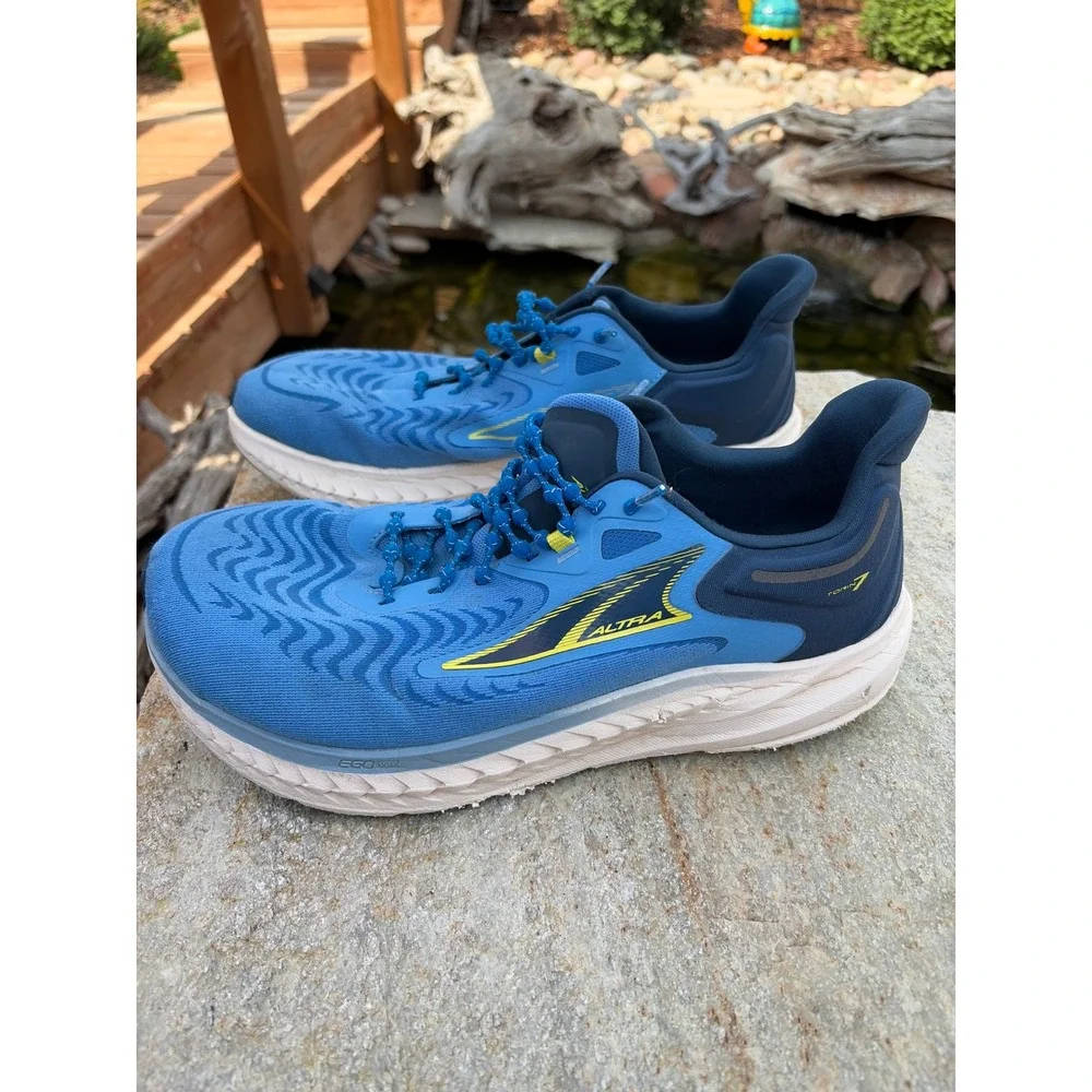 Altra Torin 7 Mens Running Shoes Blue Yellow AL0A82CD440 Low Top Sneakers 11.5